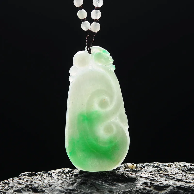 Natural Jade Pendant Jadeite Ruyi Pendant PT112