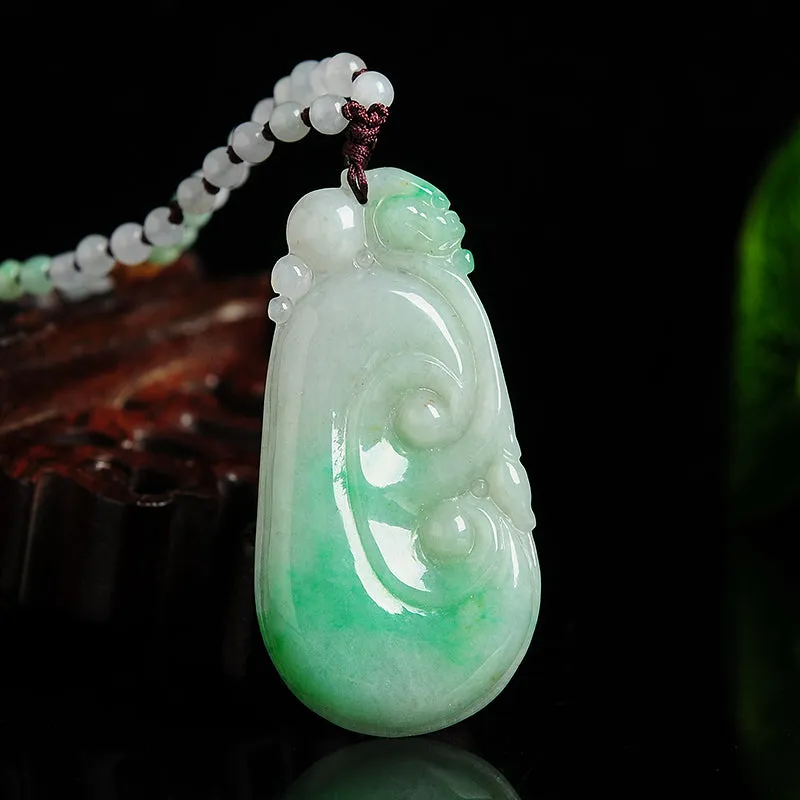 Natural Jade Pendant Jadeite Ruyi Pendant PT112