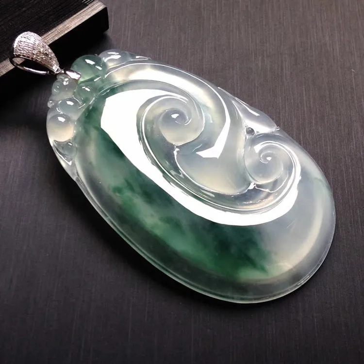 Natural Jade Pendant Jadeite Ruyi Pendant PT287