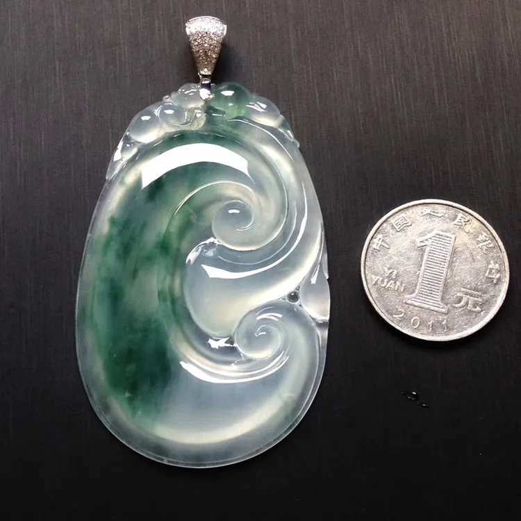 Natural Jade Pendant Jadeite Ruyi Pendant PT287