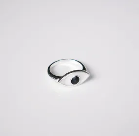 Navy Eye Gallery Enamel Statement Ring