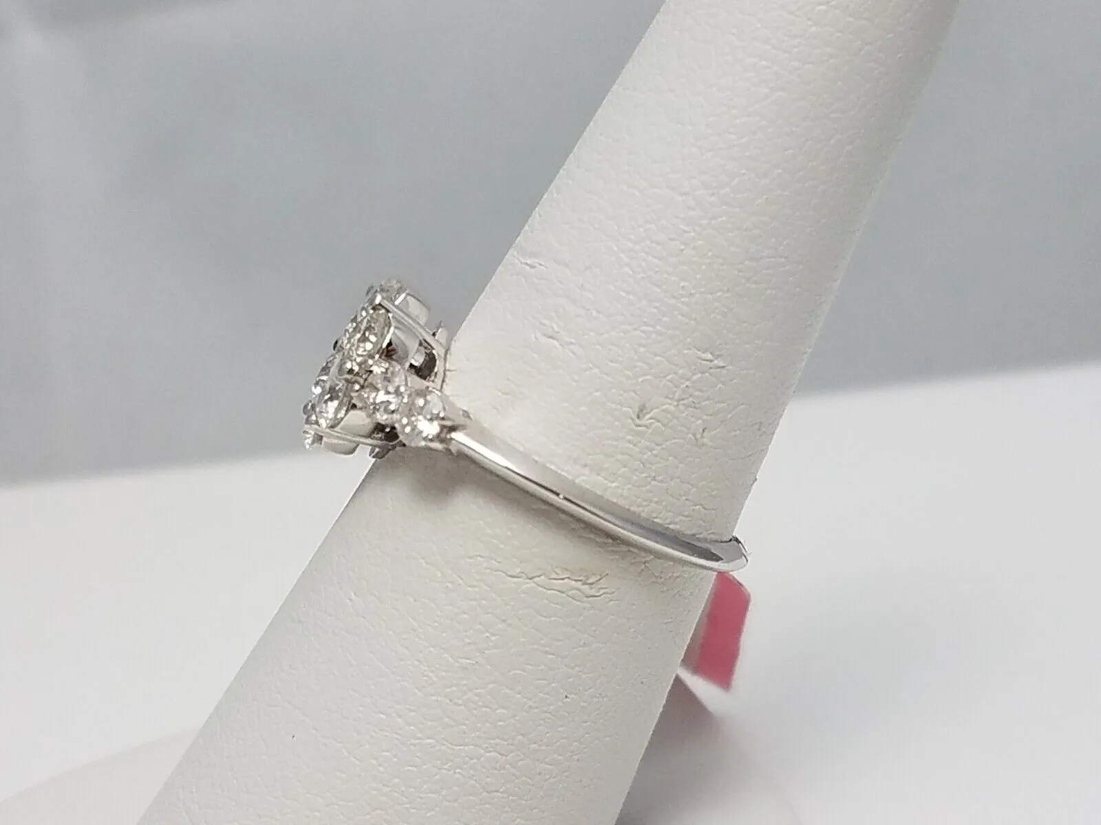 New! 1.37ctw Natural Diamond 14k White Gold Engagement Ring