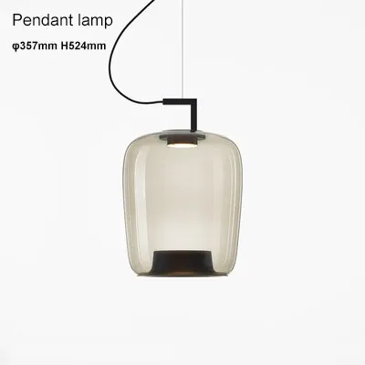 Nordic creative LED Pendant lights modern brown and dark green lamps for dining room bedroom bedside bar decor glass chandeliers