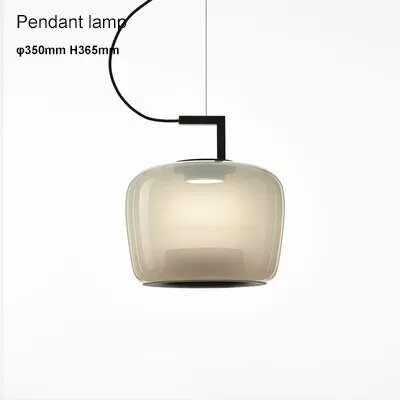 Nordic creative LED Pendant lights modern brown and dark green lamps for dining room bedroom bedside bar decor glass chandeliers