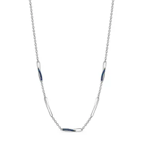 Nova Station Necklace with Blue Sapphire