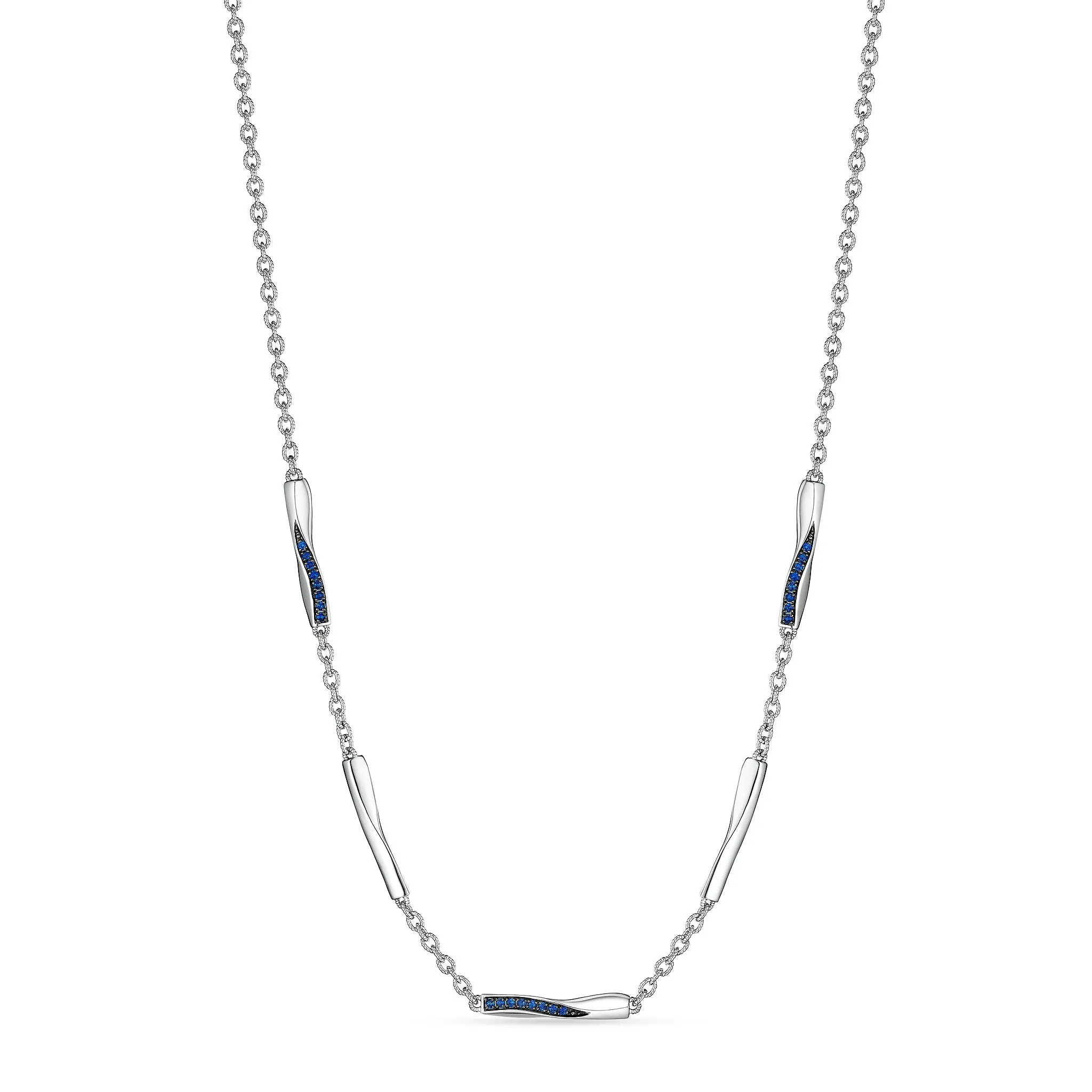 Nova Station Necklace with Blue Sapphire