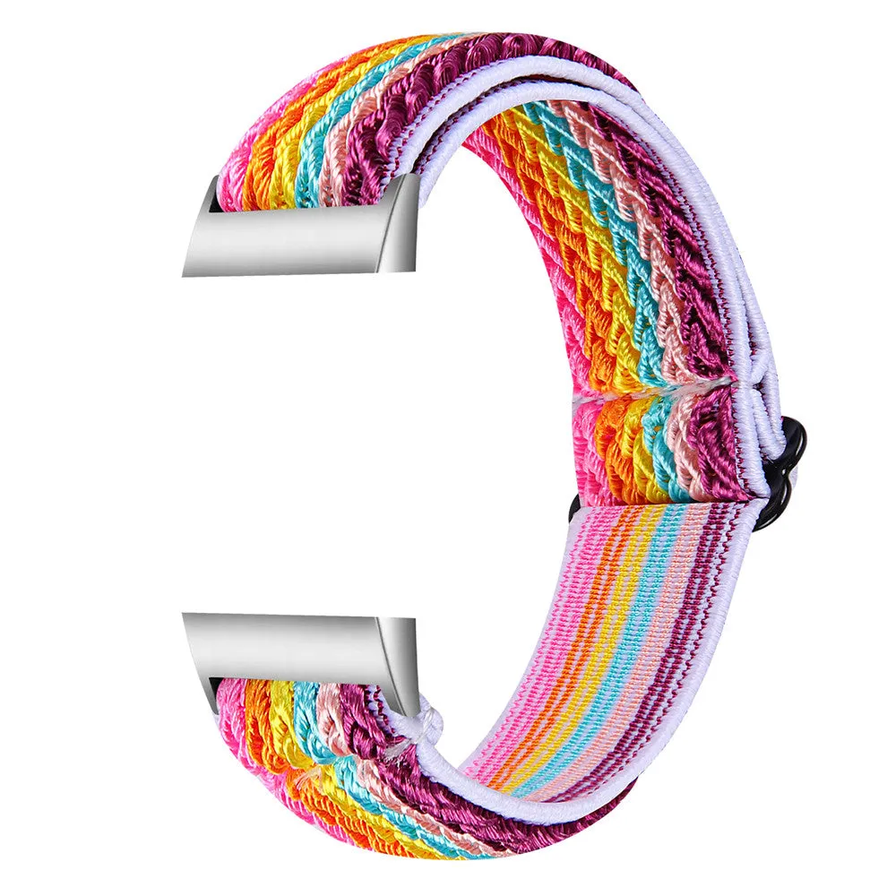 Nylon Elastic Bracelet Band Loop For Fitbit Charge 5 4 3 2 Woven Sports Watch Wrist Strap For Fitbit Charge 3 4 se