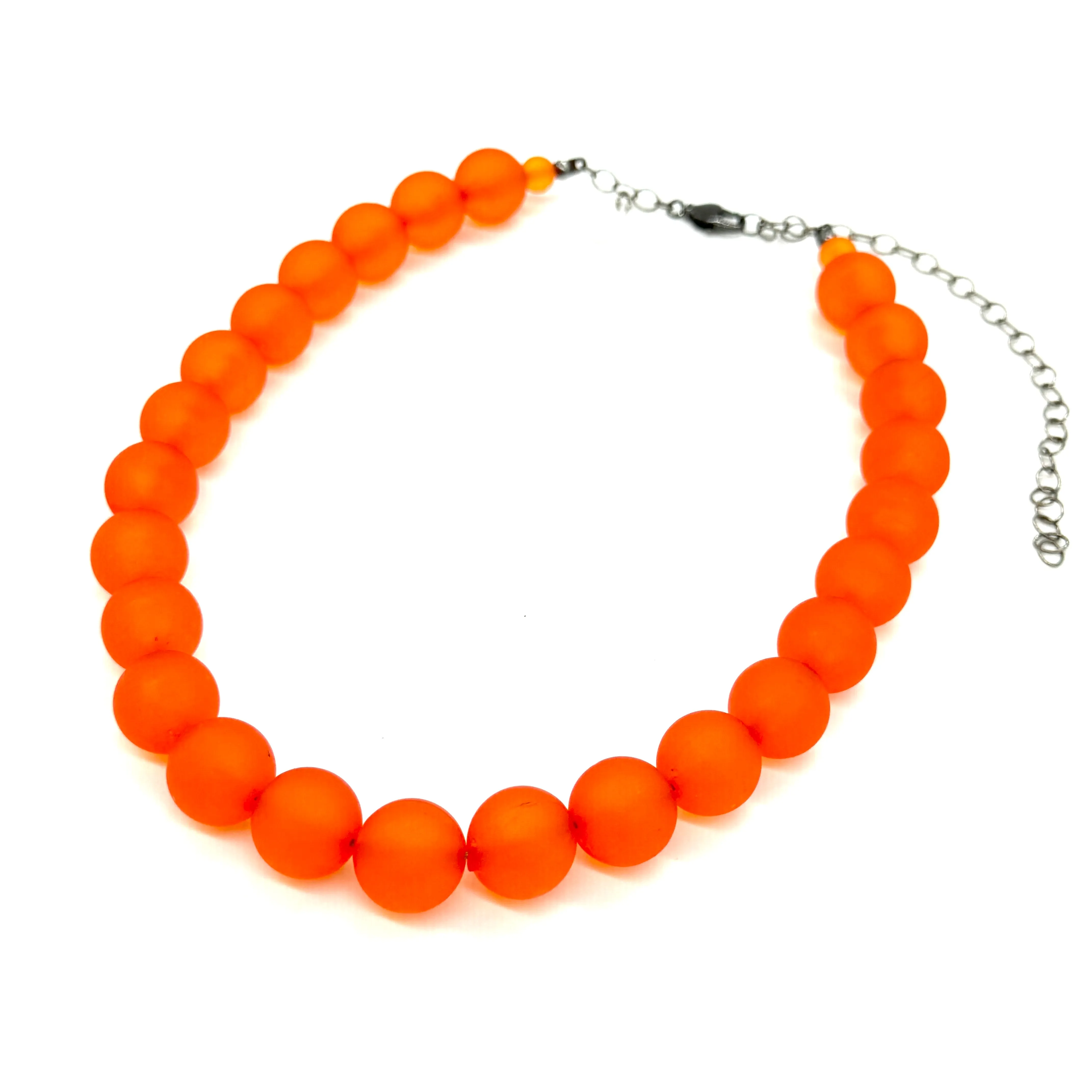 Orange Frosted Marco Necklace