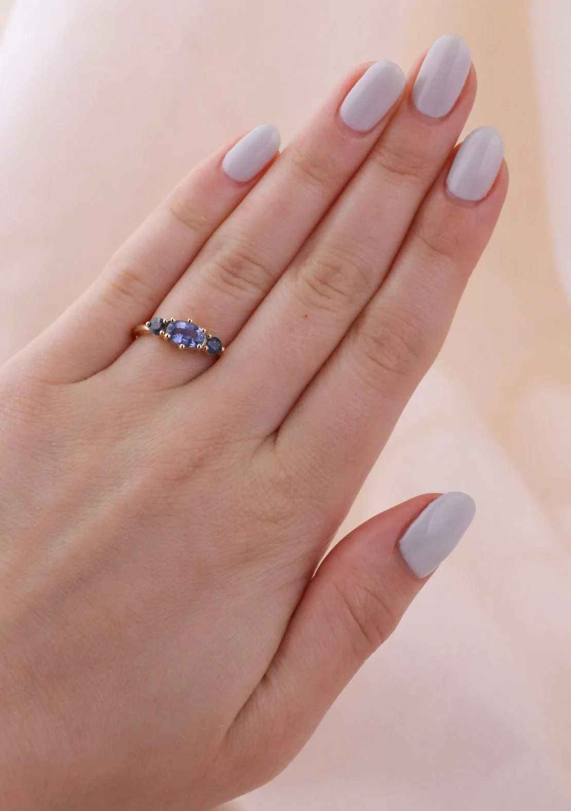 Oval Cut Sri Lankan Sapphire Ring