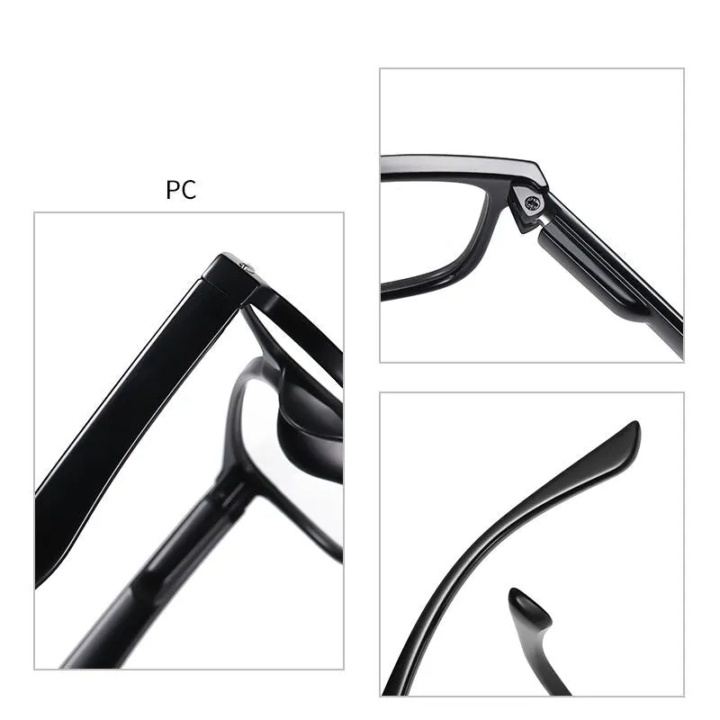 Oveliness Unisex Full Rim Square Tr 90 Titanium Presbyopic Reading Glasses 6102