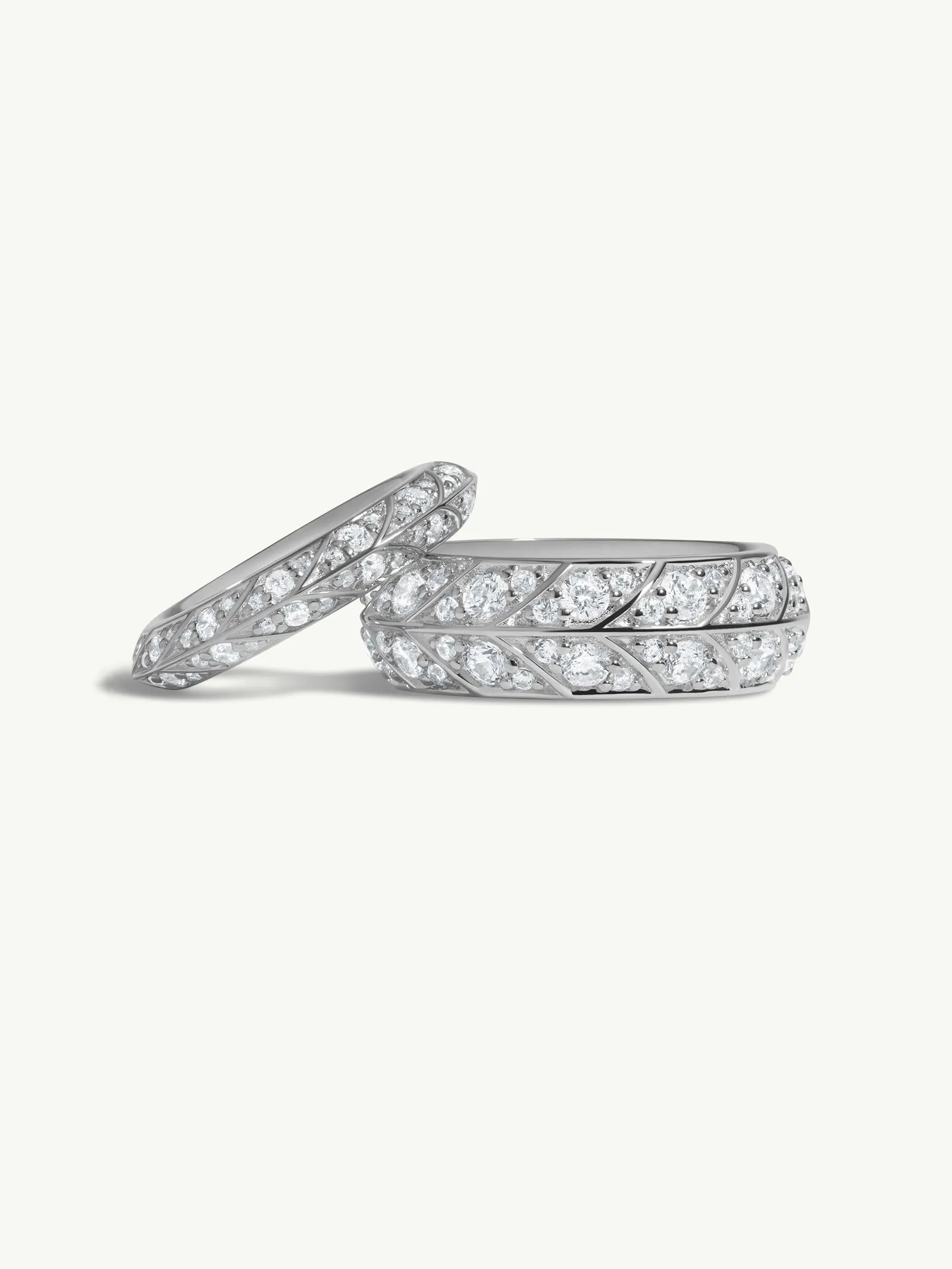 Palmyra Eternity Band With Brilliant White Diamond In Platinum, 8mm