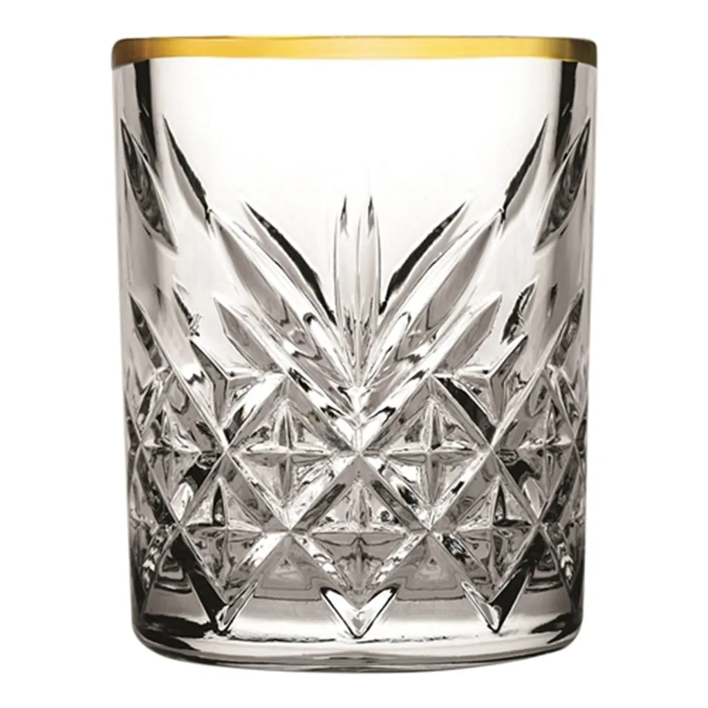 Pasabahce Timeless Golden Touch 60ml Shot Glasses - Set of 4