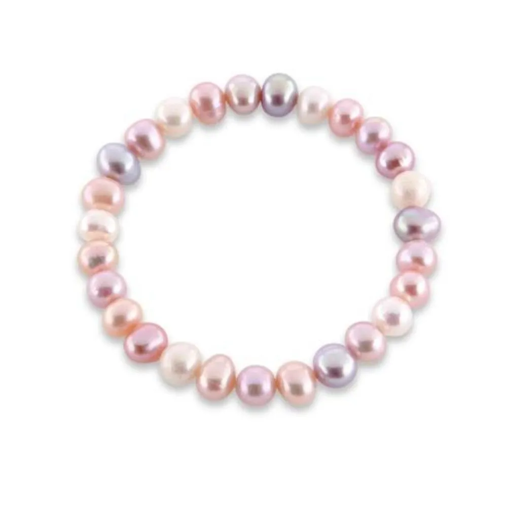 Pastel Mixed 9mm freshwater pearl bracelet