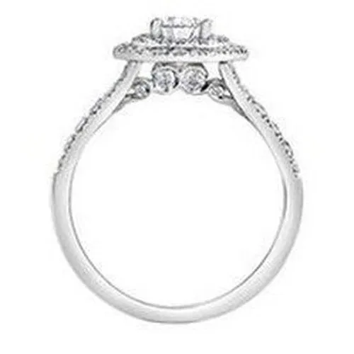 Pear Double Halo Solitaire 1.04ct