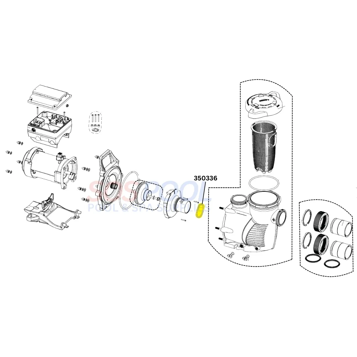 Pentair Diffuser O-ring For WhisperFloXF And IntelliFloXF Pumps | 350336