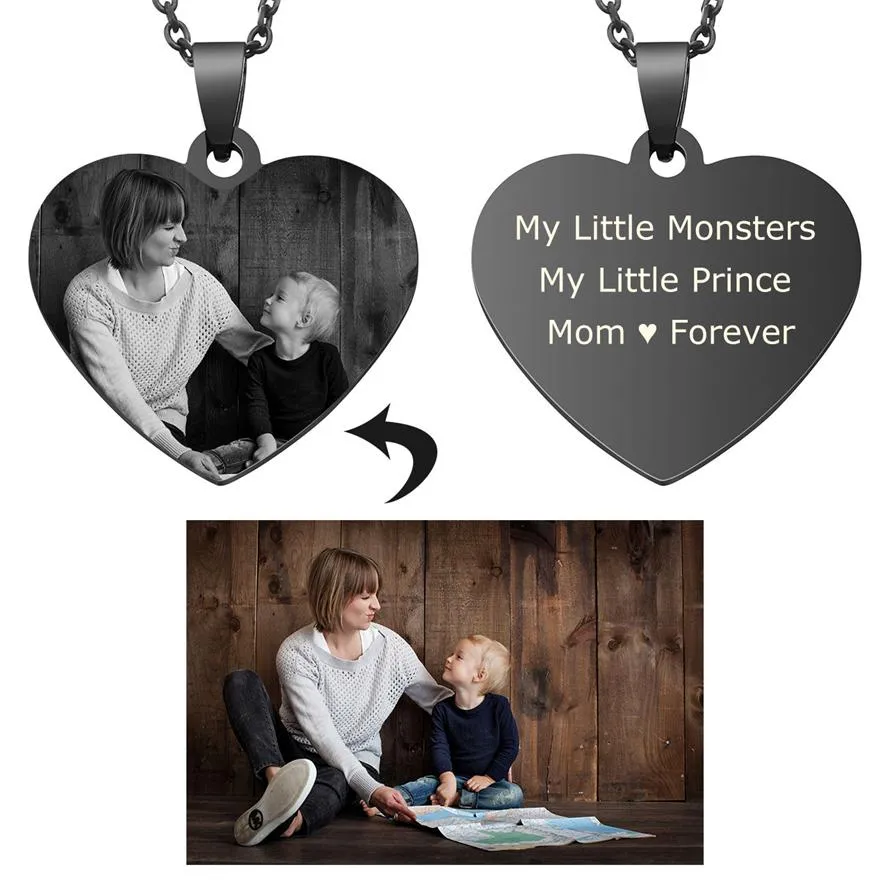 Personalized  Heart Dog Tag Pendant Necklace | Jovivi