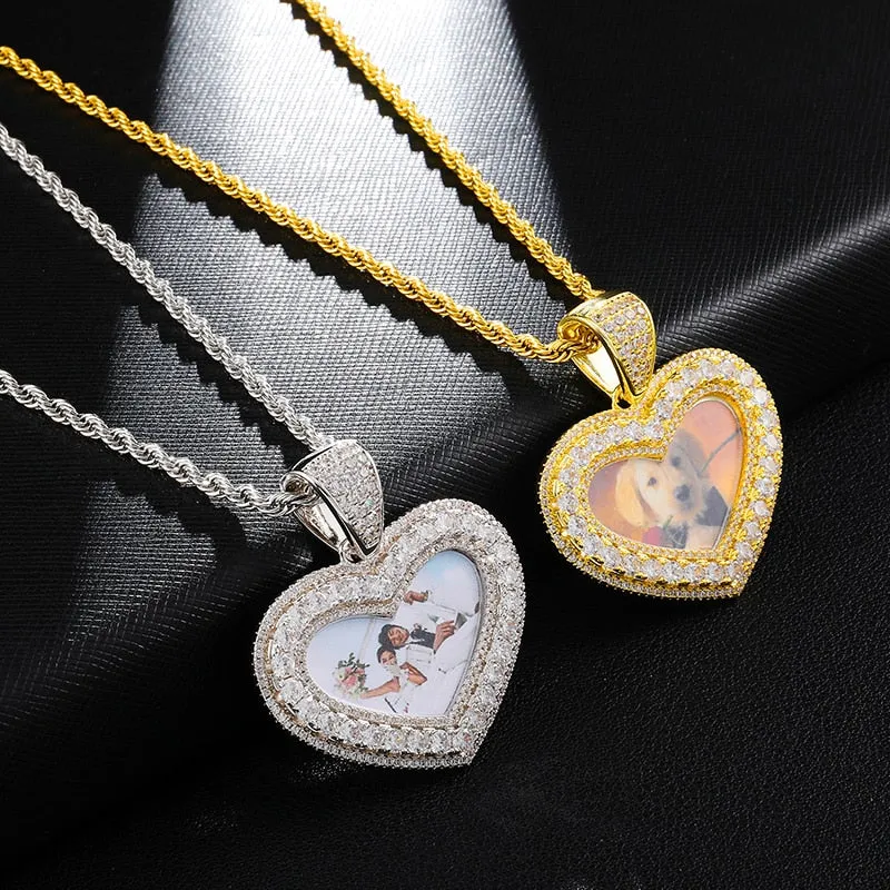 Personalized Heart Photo Necklace