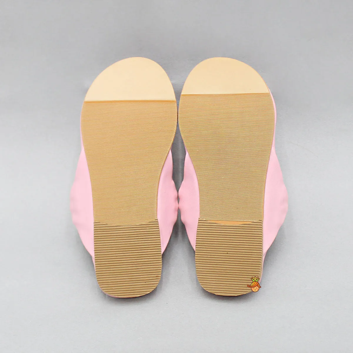 Pink Braided Kolhapuri Flats