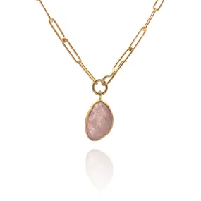 Pink Sapphire & Gold Vermeil Necklace