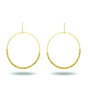 Piper & Jade Gold Beaded Hoop Earrings