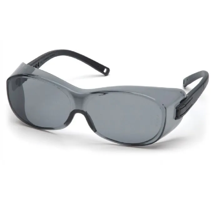 Pyramex OTS S3520SJ Safety Glasses, Gray Lens Black Temples, One Size, 1 Each