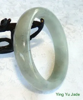 "Calm Your Spirit "Smoky Hues" Old Mine Jadeite Bangle Bracelet 57.5mm (BB2683)