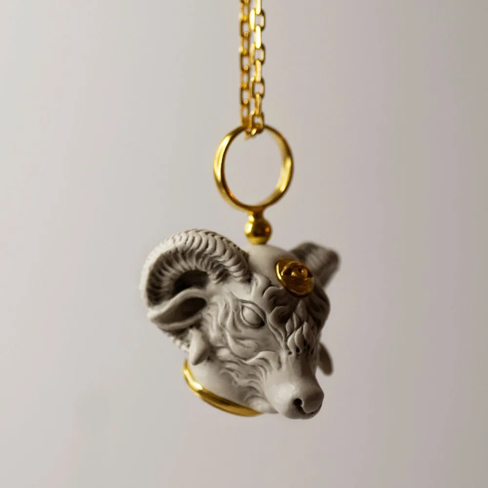 Ram pendant  white - final sale