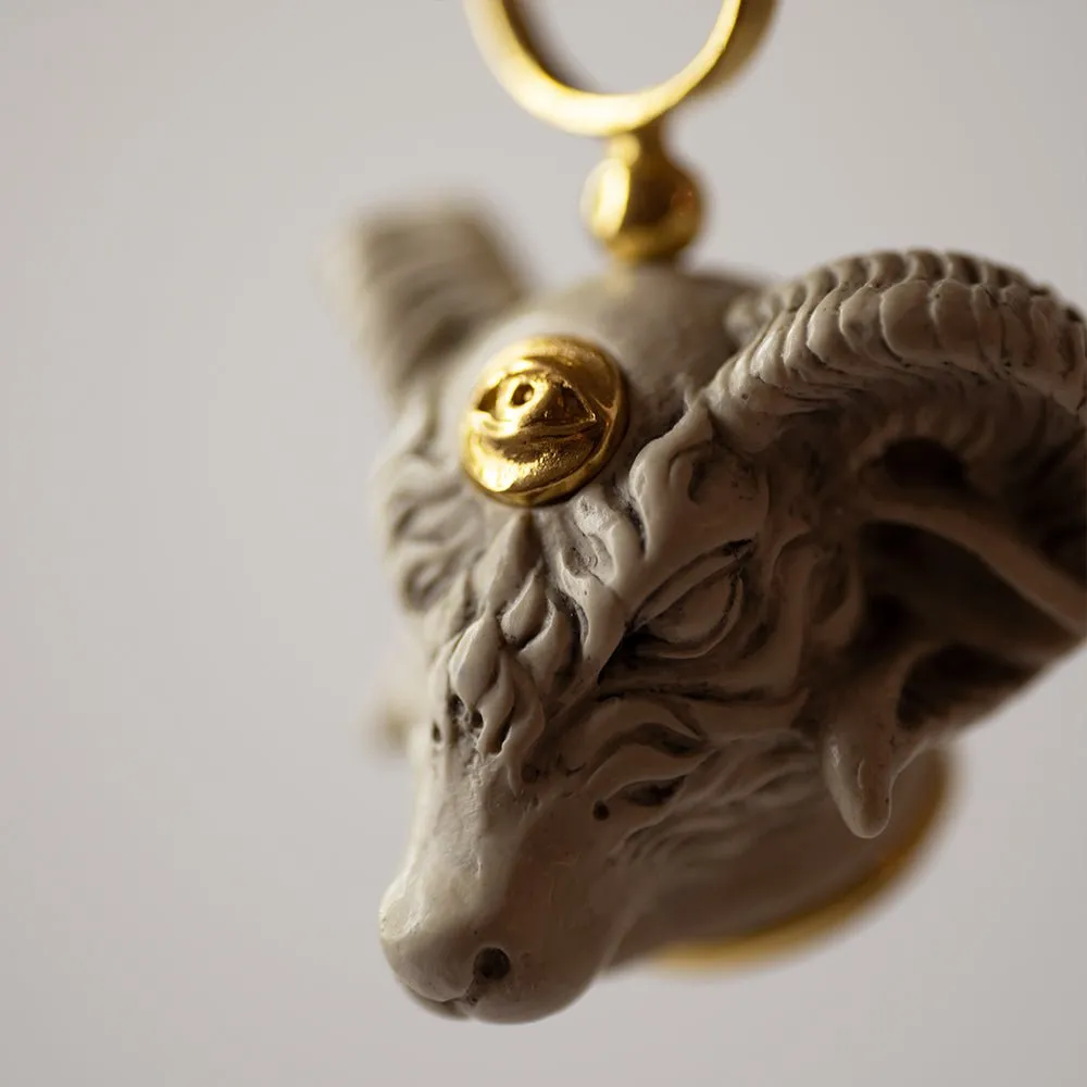 Ram pendant  white - final sale