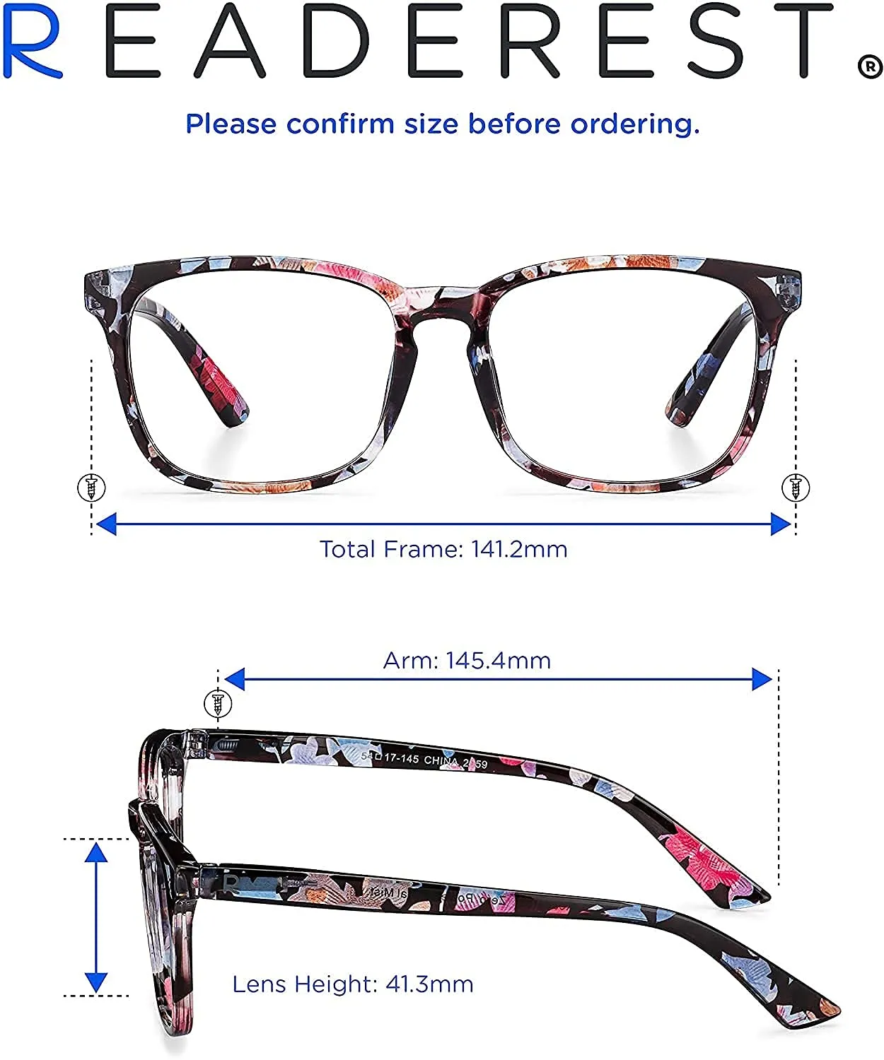 Readerest blue-light-blocking-reading-glasses-floral-1-50-magnification