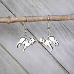 Realistic FFA Lambs Wooden Dangle Earrings by Cate's Concepts, LLC