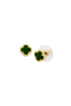 Reign Jade Stone Stud Earrings