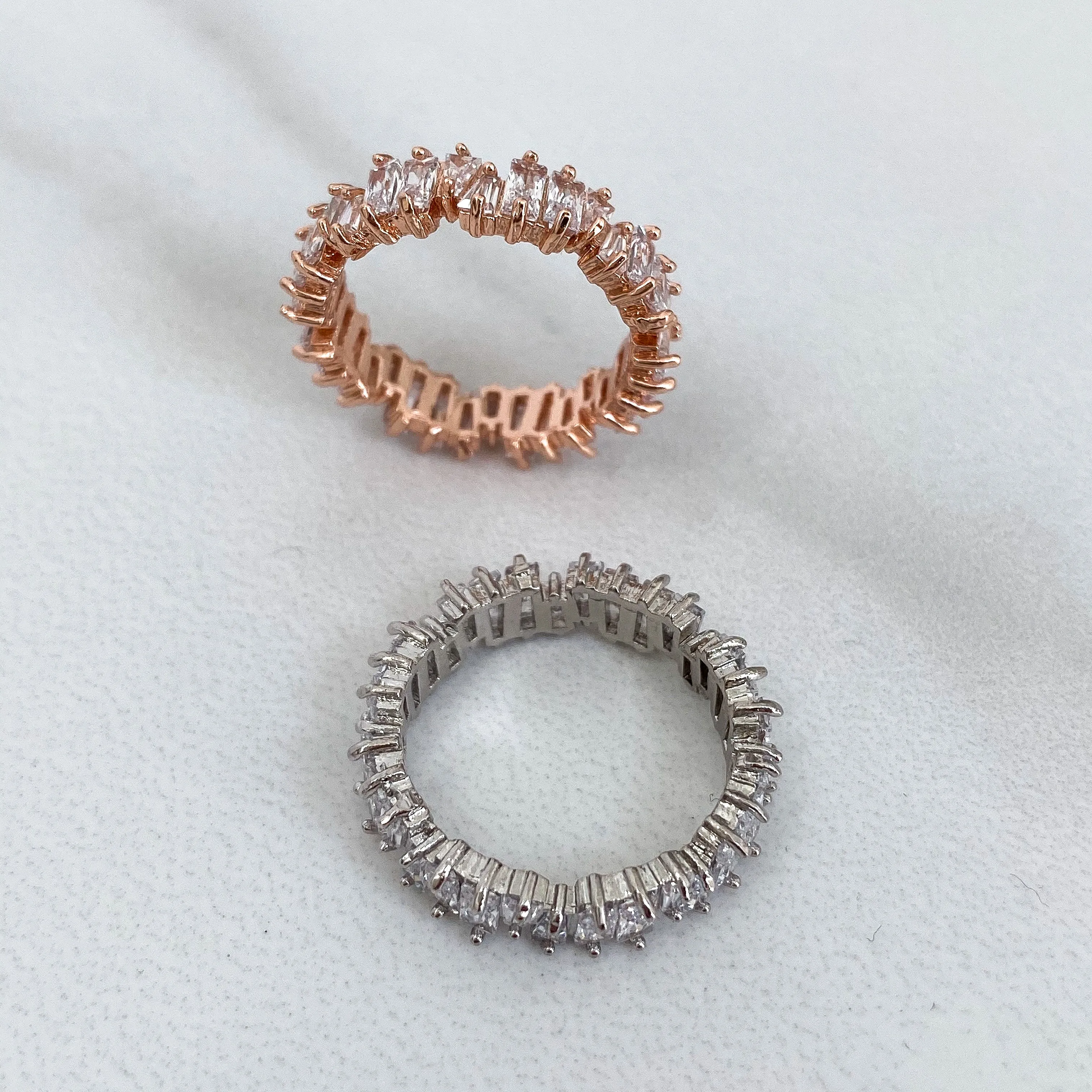 RIRI Cubic Zirconia Ring (Rose Gold & White Gold)