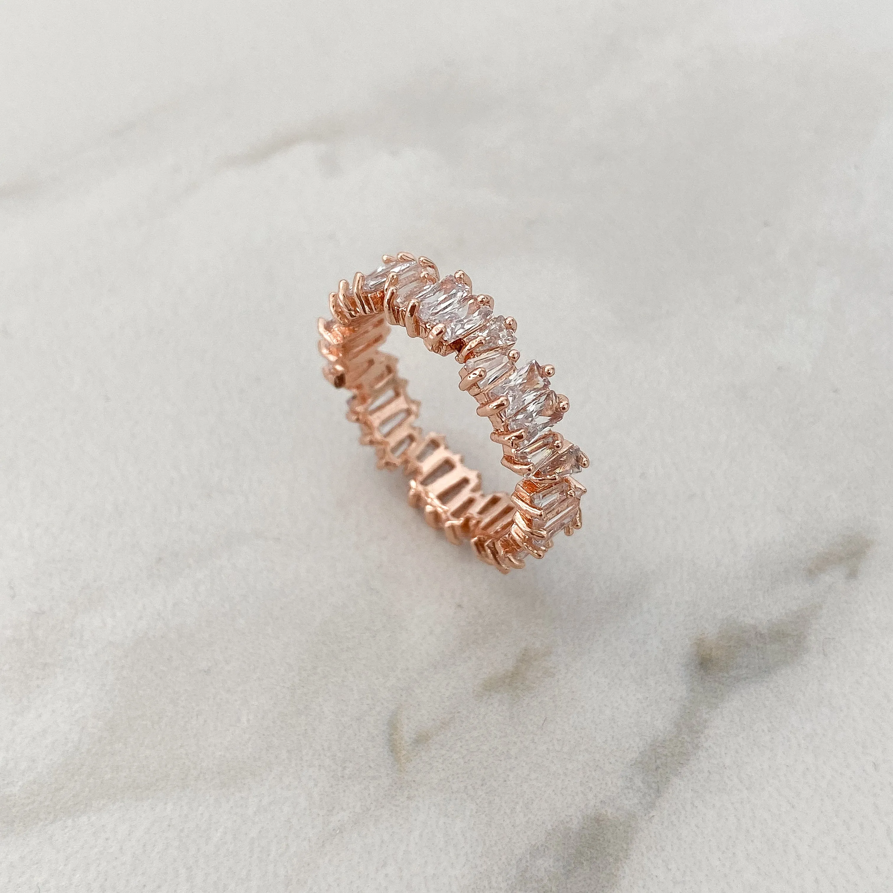 RIRI Cubic Zirconia Ring (Rose Gold & White Gold)