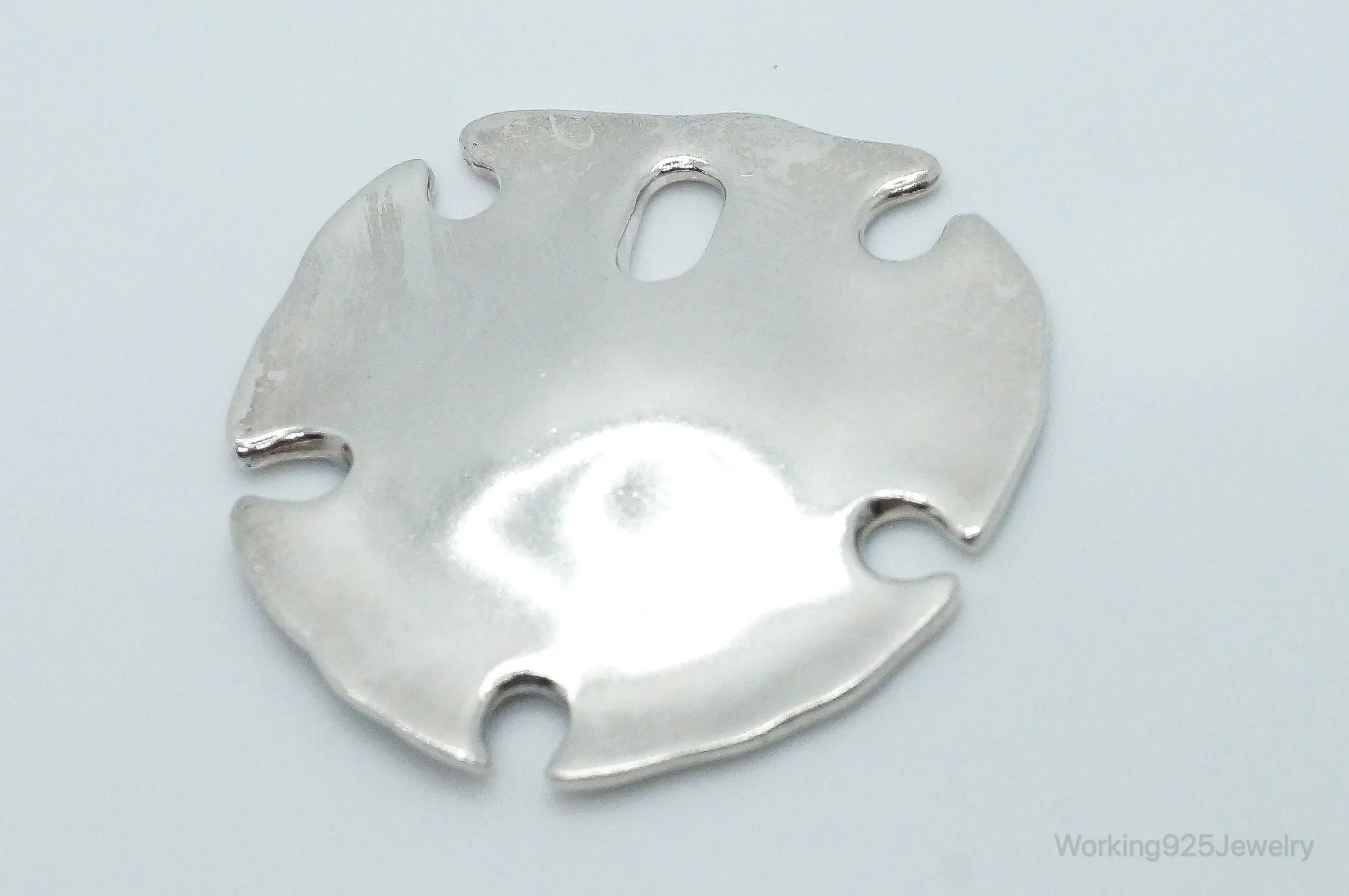 RLM Studios Robert Lee Morris Large Sand Dollar Sterling Silver Pendant