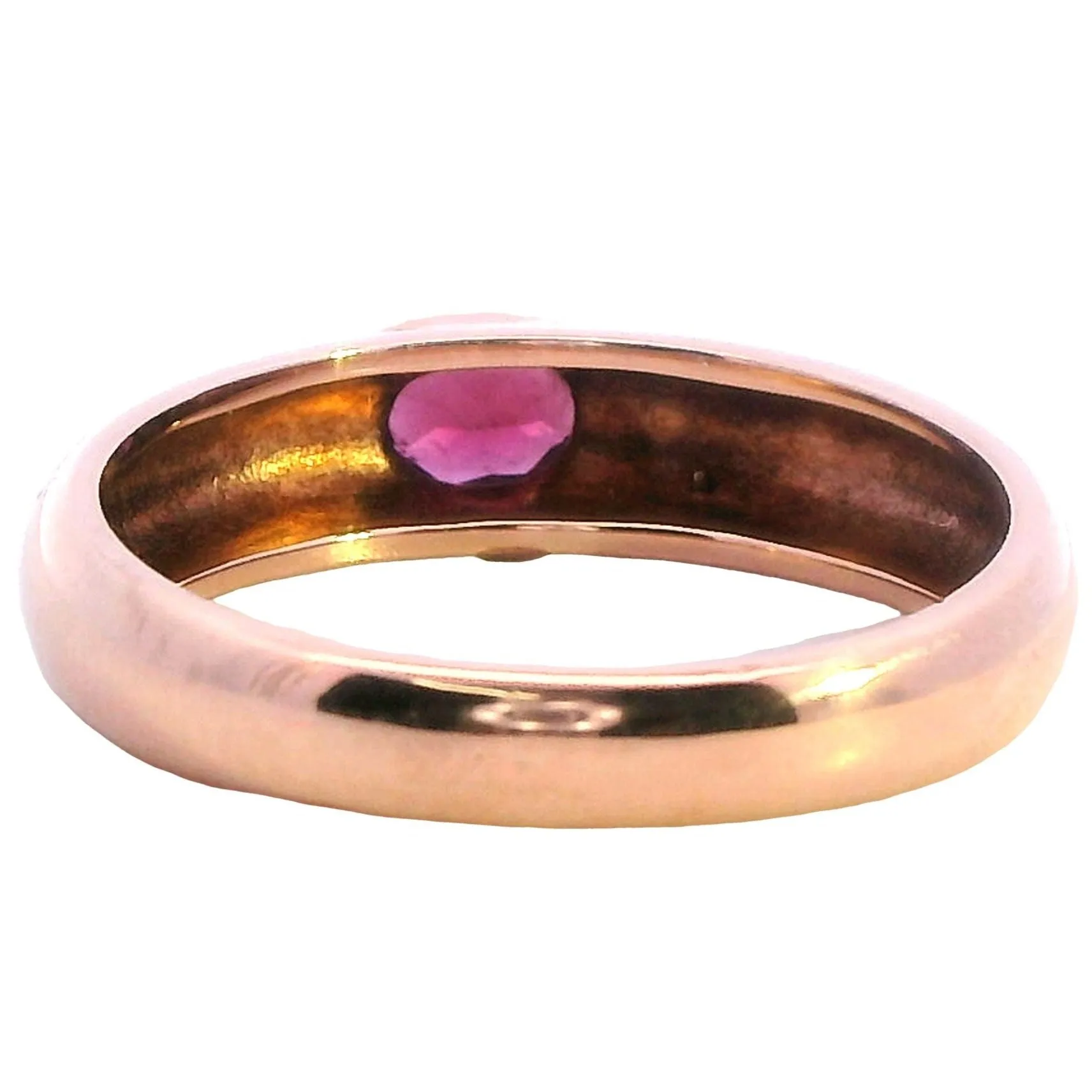 Rose Glow Elegance: 9ct Rose Gold Garnet Ring