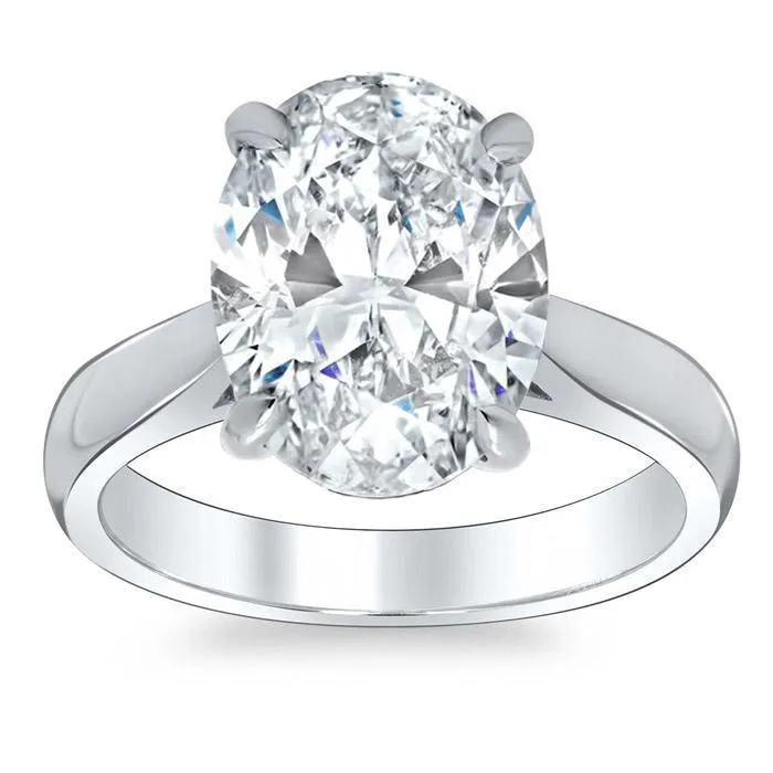 Round Open Tapered Solitaire Engagement Ring 2.7mm