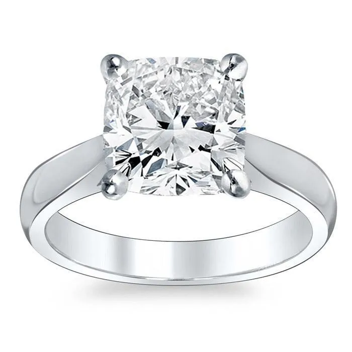 Round Open Tapered Solitaire Engagement Ring 2.7mm