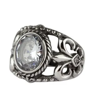 ROYAL CRYSTAL STEEL RING