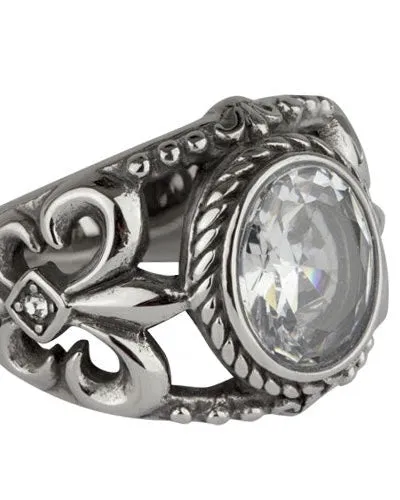 ROYAL CRYSTAL STEEL RING