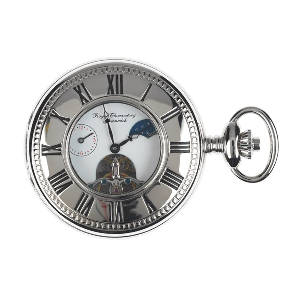 Royal Observatory Greenwich Moondial Half Hunter Pocket Watch