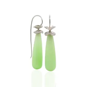 Ruffle© Chalcedony Smooth Briolette Earrings in Sterling