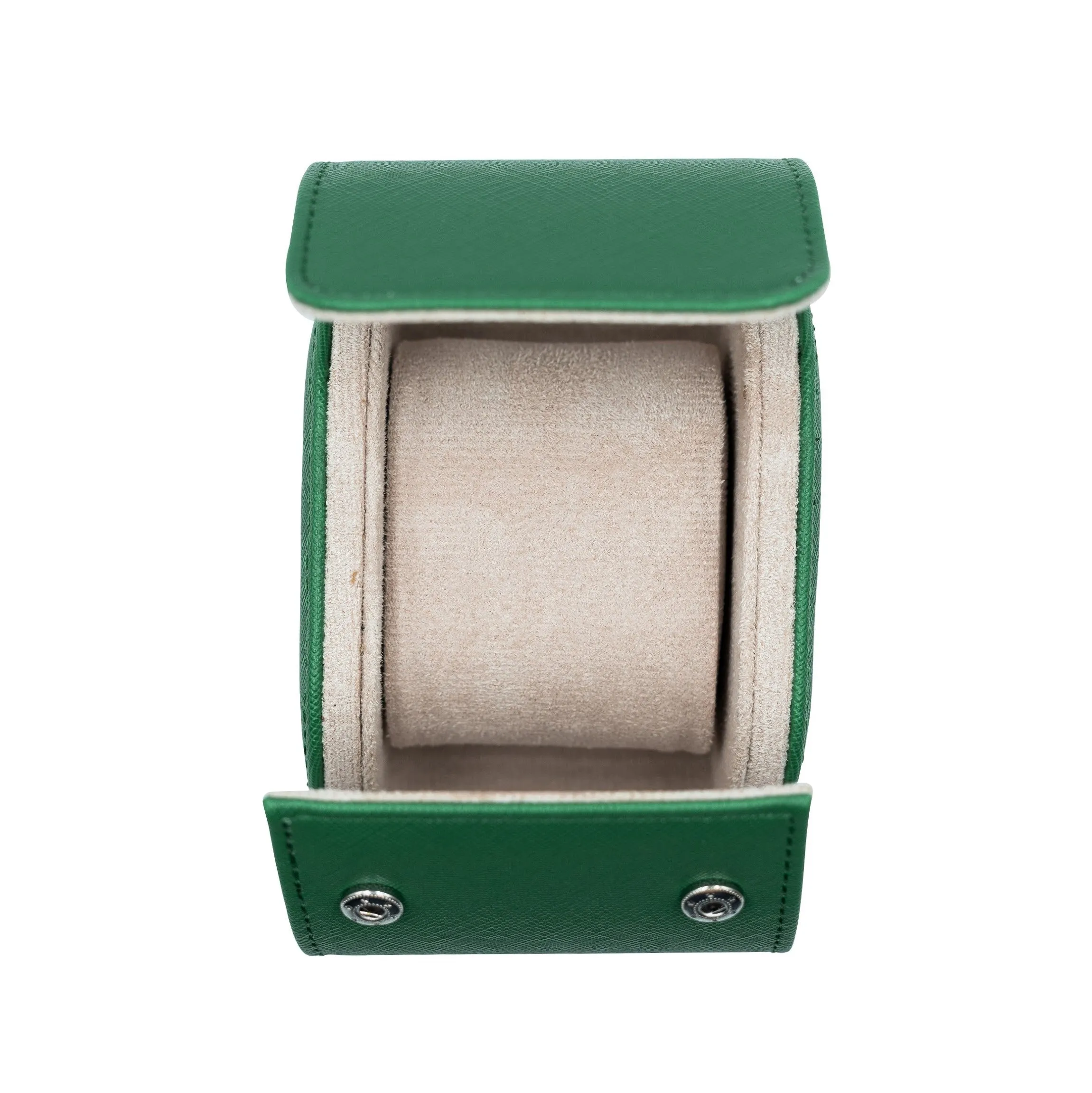 Saffiano Leather Watch Case in Green (1 Slot)