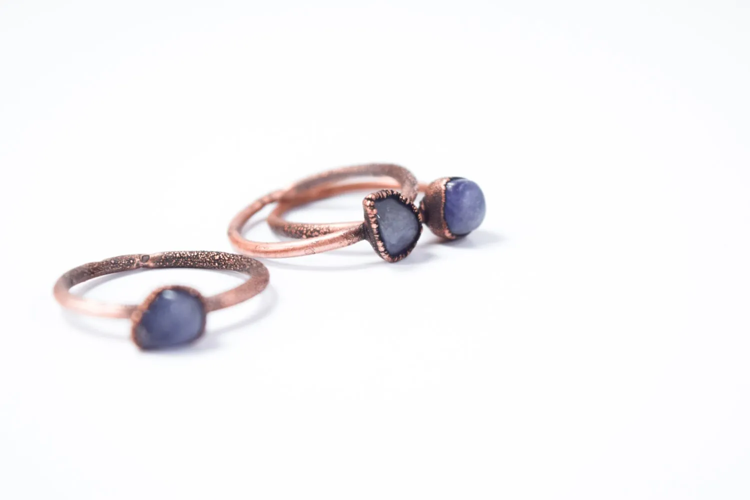 SALE Tumbled tanzanite ring | Stone stacking ring