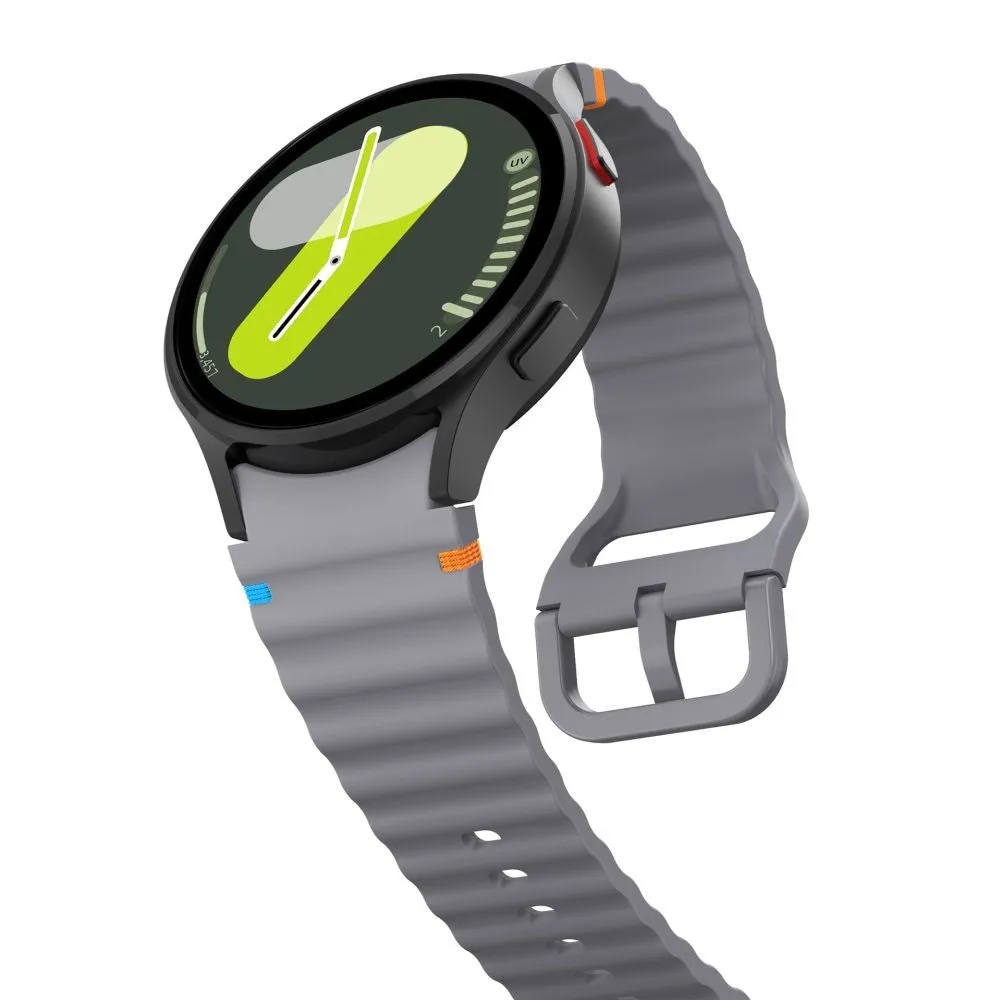 Samsung Galaxy Watch 4 / 5 / 6 / 7 / FE Tech-Protect Silicone Sport Urrem - Grå