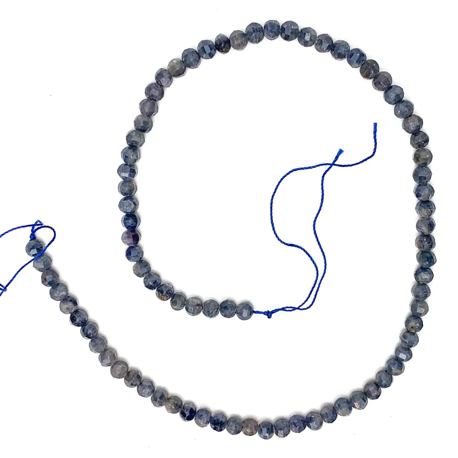 Sapphire Raw 5.5mm Faceted Rounds Bead Strand