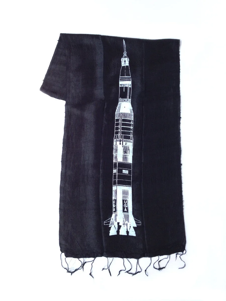 Saturn V Rocket Silk Scarf