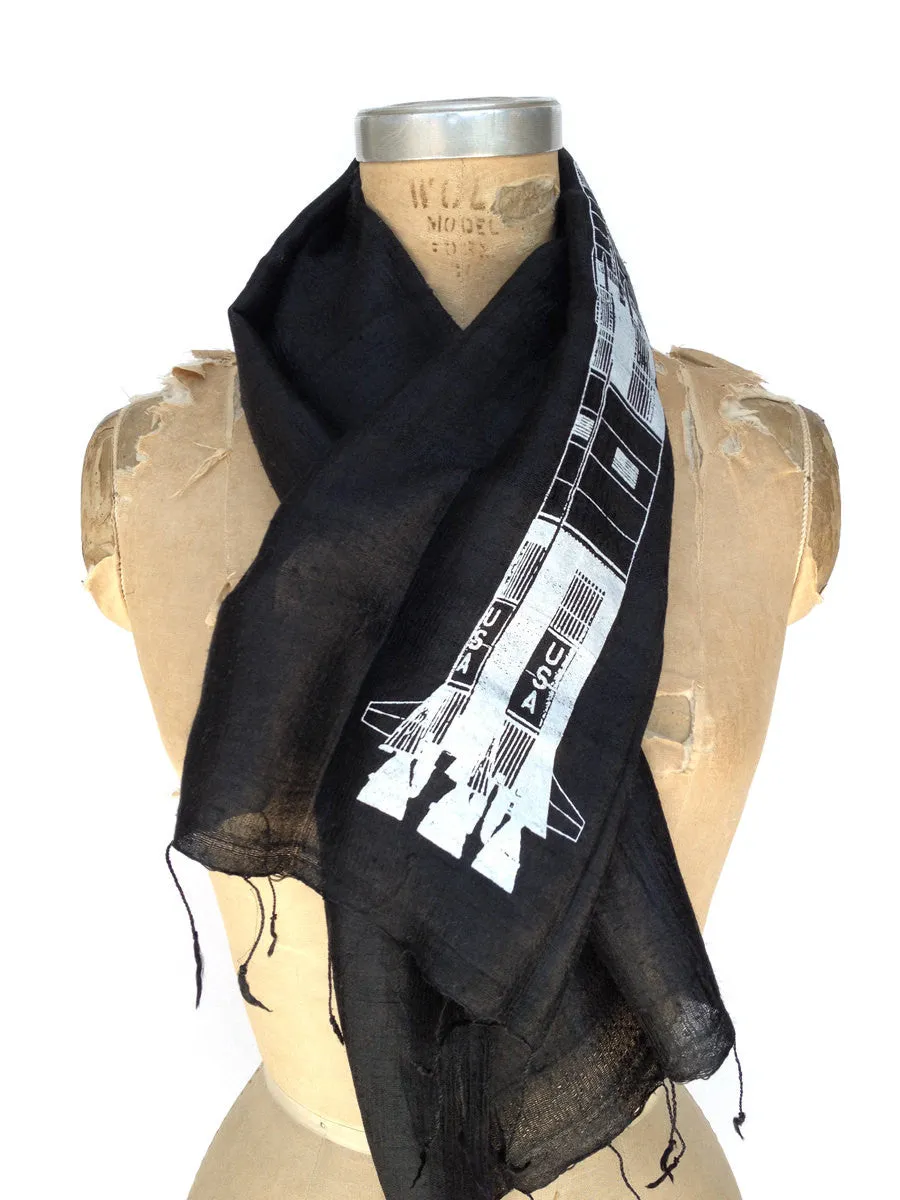 Saturn V Rocket Silk Scarf