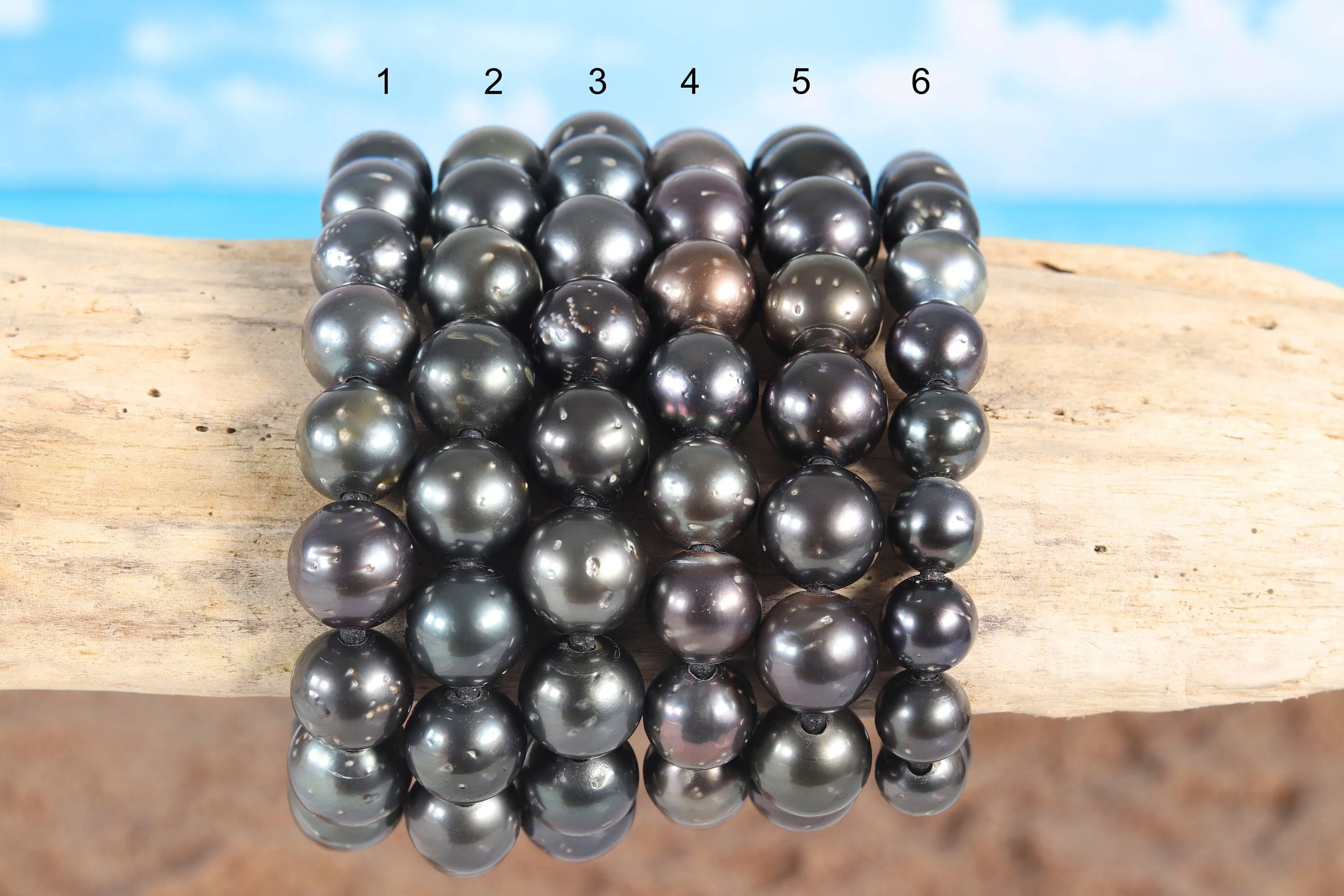 Save 60%! - Tahitian Pearl Bracelets, Tahiti Pearls A  (PB07 No. 1-6)