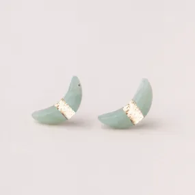 Scout Crescent Moon Stud Earring - Amazonite & Gold