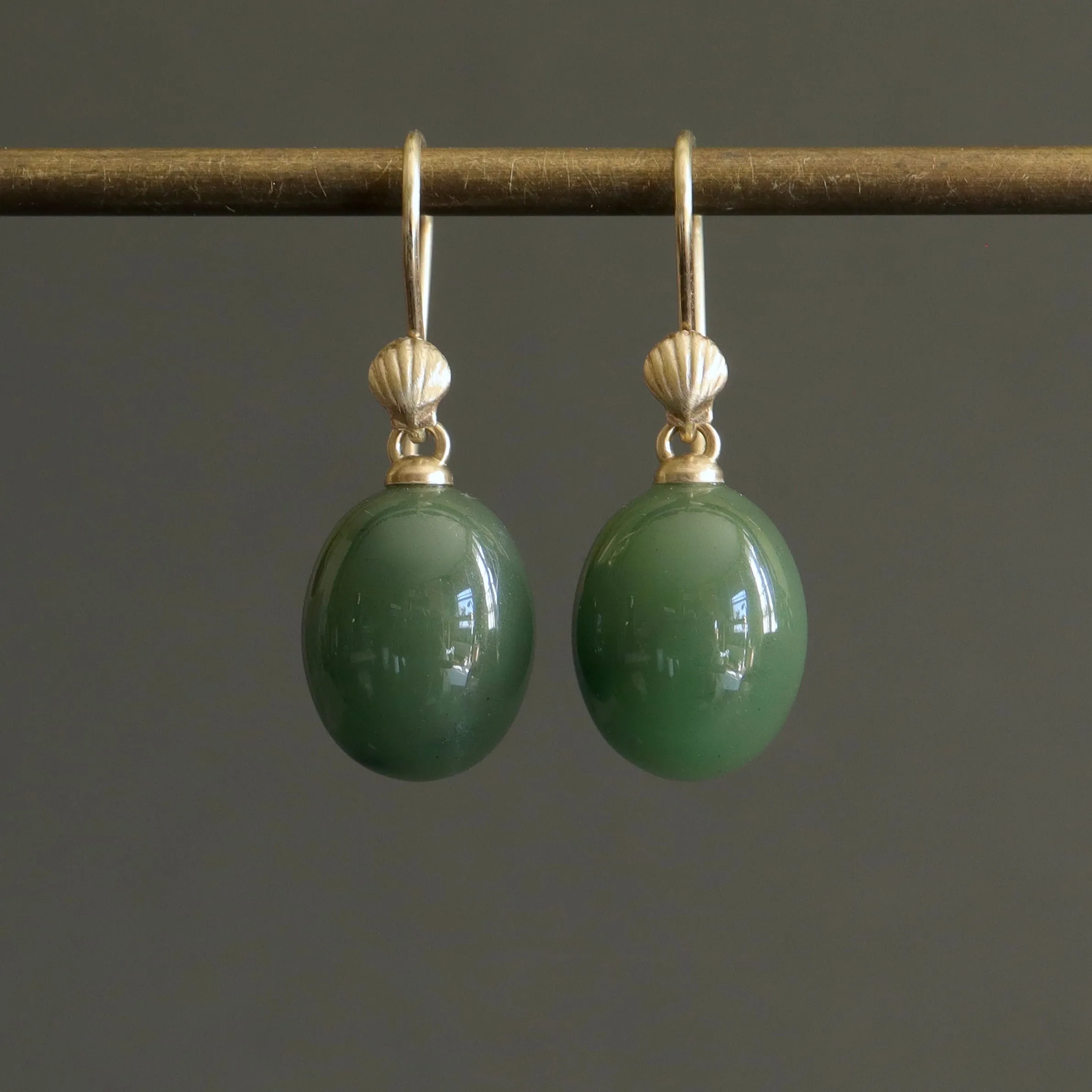 Seagrass   Shell Jade Ruthie B. Earrings